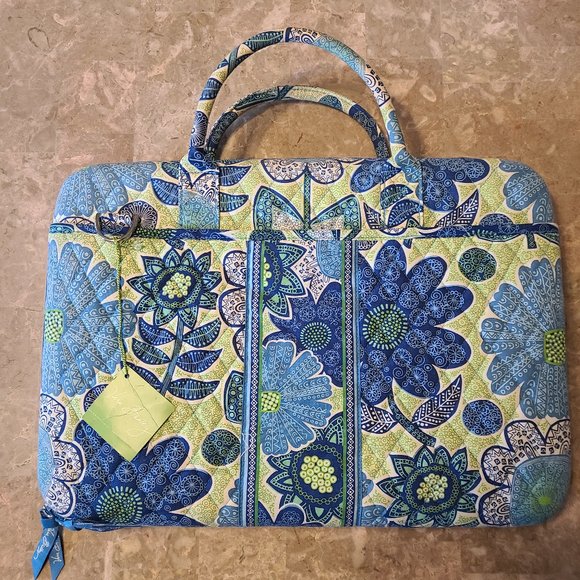 NWT Vera Bradley Laptop Portfolio Doodle Daisy - Picture 1 of 12